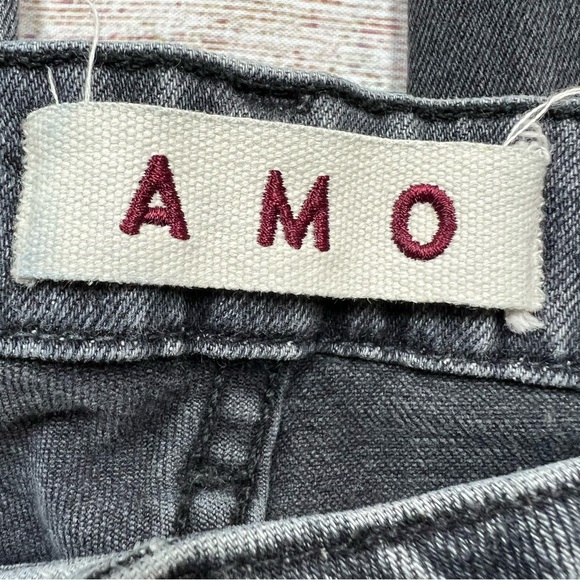 AMO Twist Two Tone Black Gray Dark & Stormy Ankle Jeans Size 28 - Picture 8 of 12